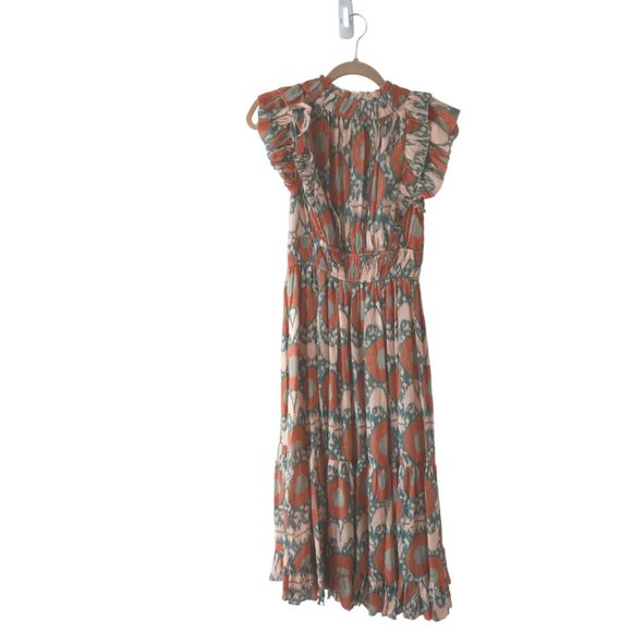 Ulla Johnson "Samara" printed dress nimbus with gold thread details Size 2 - Picture 6 of 10
